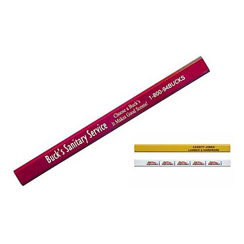 Hard Lead Enamel Finish Carpenter Pencil Custom Printed As Low As 0.43